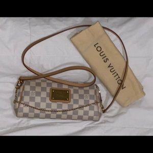 Authentic Louis Vuitton Eva Damier check azur